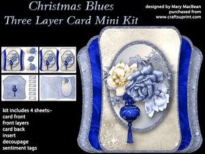 Christmas Blues - Three Layer Card Mini Kit