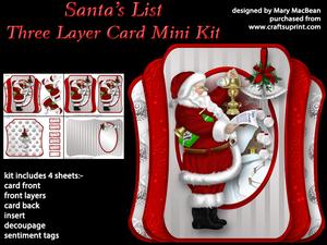 Santa's List - Three Layer Card Mini Kit
