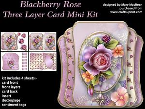 Blackberry Rose - Three Layer Card Mini Kit