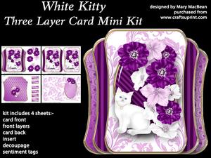 White Kitty - Three Layer Card Mini Kit