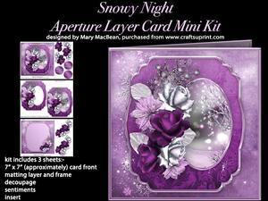Snowy Night - Aperture Layer Card Mini Kit