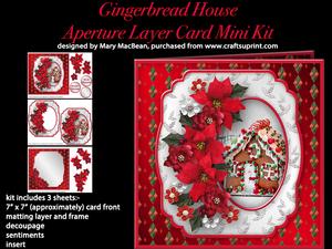 Gingerbread House - Aperture Layer Card Mini Kit