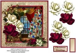 Christmas at Home Decoupage Card Front