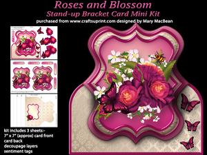 Roses and Blossom - Stand-up Bracket Card Mini Kit