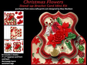Christmas Flowers - Stand-up Bracket Card Mini Kit