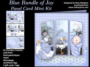 Blue Bundle of Joy Panel Card Mini Kit