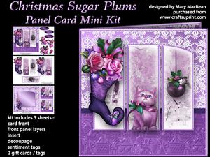Christmas Sugar Plums Panel Card Mini Kit
