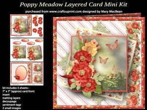 Poppy Meadow Layered Card Mini Kit