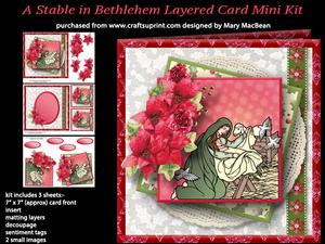 A Stable in Bethlehem Layered Card Mini Kit