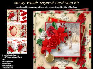 Snowy Woods Layered Card Mini Kit