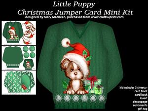 Little Puppy - Christmas Jumper Card Mini Kit