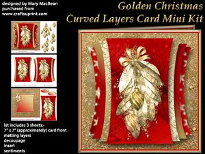 Golden Christmas - Curved Layers Card Mini Kit