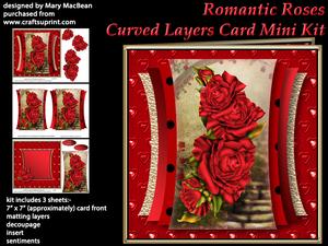 Romantic Roses - Shaped Layers Card Mini Kit