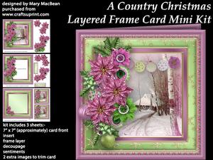 A Country Christmas - Layered Frame Card Mini Kit