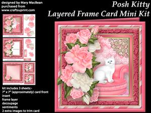 Posh Kitty - Layered Frame Card Mini Kit