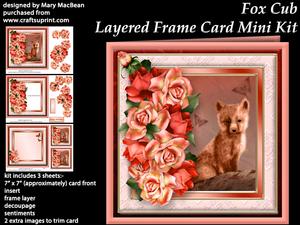 Fox Cub - Layered Frame Card Mini Kit