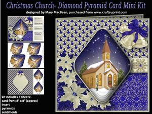 Christmas Church - Diamond Pyramid Card Mini Kit