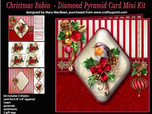 Christmas Robin - Diamond Pyramid Card Mini Kit