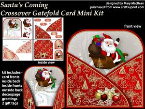 Santa's Coming - Crossover Gatefold Card Mini Kit