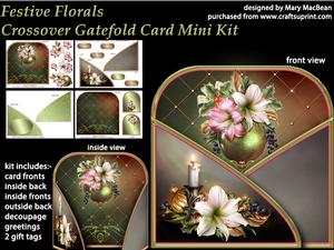Festive Florals - Crossover Gatefold Card Mini Kit