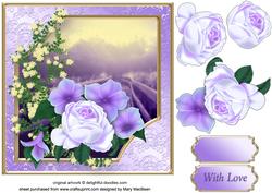 Sunset Walk Decoupage Card Front