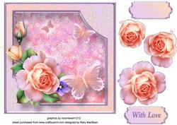 Butterfly Meadow Decoupage Card Front