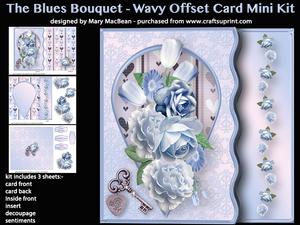 The Blues Bouquet - Wavy Offset Card Mini Kit