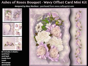 Ashes of Roses Bouquet - Wavy Offset Card Mini Kit