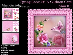Spring Roses - Frilly Cushion Card Mini Kit