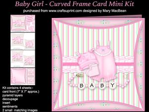 Baby Girl - Curved Frame Card Mini Kit