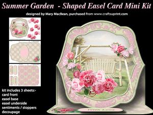Summer Garden - Shaped Easel Card Mini Kit