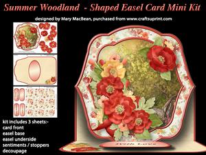 Summer Woodland - Shaped Easel Card Mini Kit