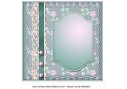 White Flowers Lace and Pearls Insert