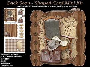 Back Soon - Shaped Card Mini Kit
