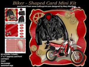 Biker - Shaped Card Mini Kit