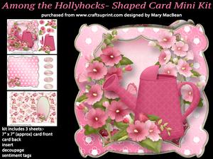 Among the Hollyhocks - Shaped Card Mini Kit