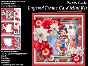 Paris Cafe - Layered Frame Card Mini Kit