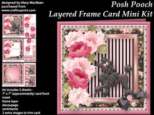 Posh Pooch - Layered Frame Card Mini Kit