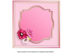 Flower Baby Girl Card Insert