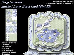 Forget-me-not - Stacked Layer Easel Card Mini Kit