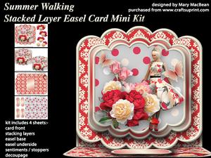 Summer Walking - Stacked Layer Easel Card Mini Kit
