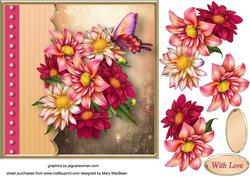 Summer Dahlias Card Front