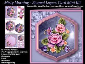 Misty Morning - Shaped Layers Card Mini Kit