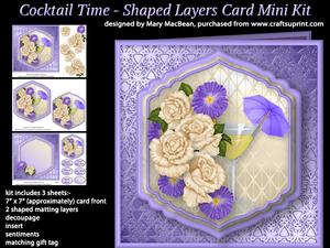 Cocktail Time - Shaped Layers Card Mini Kit