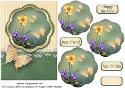 Springtime - Petal Pyramid Card Front