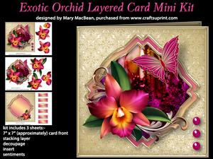 Exotic Orchid Layered Card Mini Kit