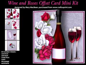Wine and Roses Offset Card Mini Kit