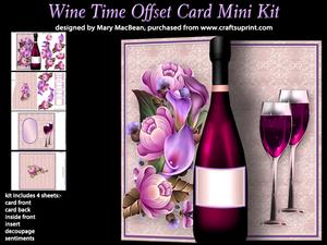 Wine Time Offset Card Mini Kit