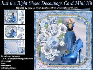 Just the Right Shoes Decoupage Card Mini Kit