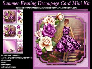 Summer Evening Decoupage Card Mini Kit